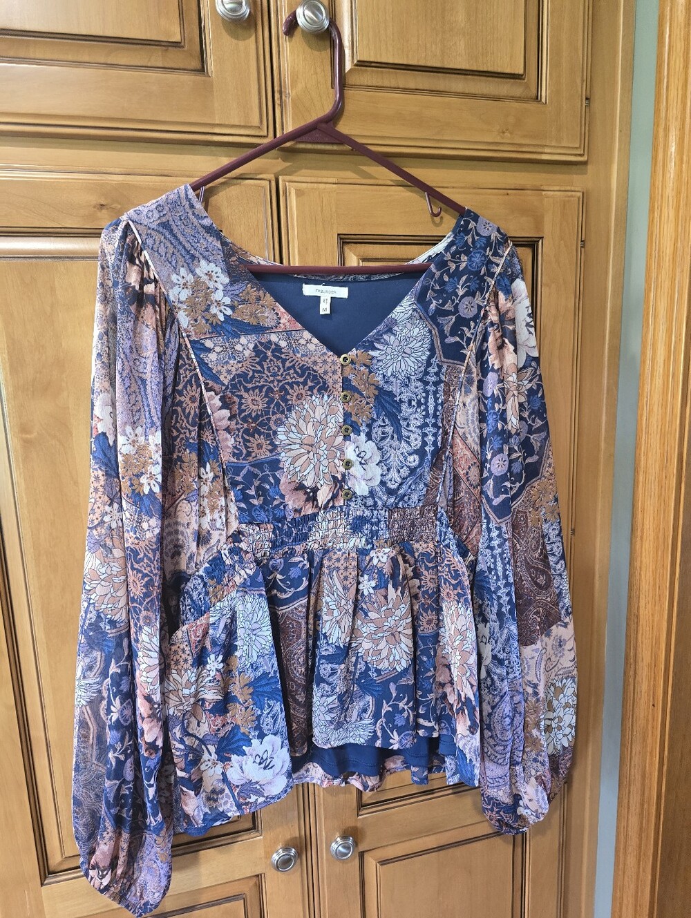 Maurice Size Medium Flowy Floral Top New Without Tag